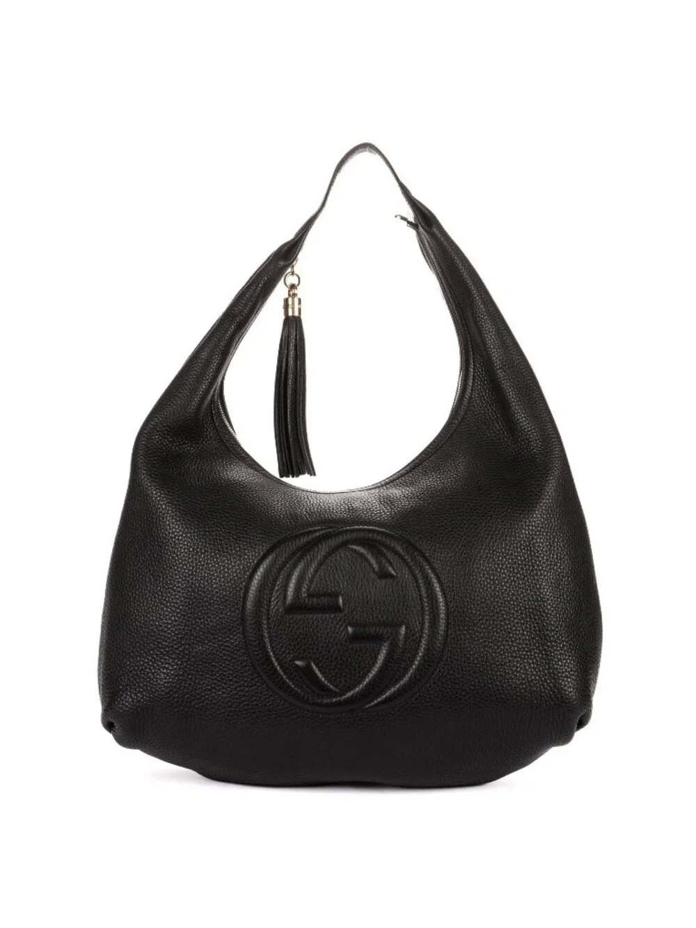 Gucci Soho Hobo Black Grain Calf Leather